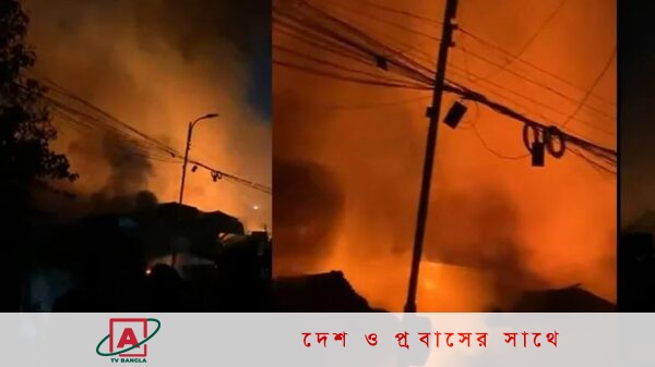 রাজধানীর গোপিবাগে রিকশার গ্যারেজে আগুন